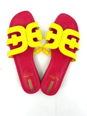 Sam Edelman Valerie Slide Sandals pink yellow women’s